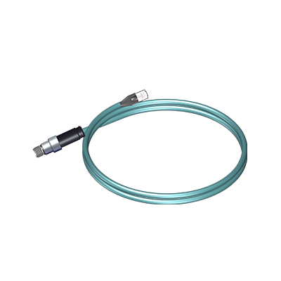 CCB-84901-2RBT-10 Cognex X-coded M12-to-RJ45 Ethernet Cabl